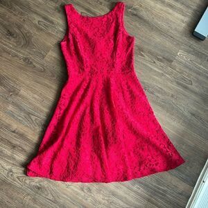 Red Lace Dress Holiday Party Size Medium